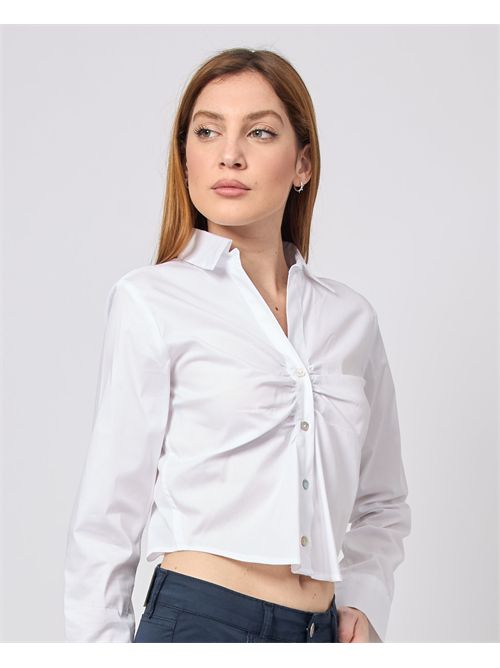 Camicia cropped Yes Zee con arricciatura sul davanti YES ZEE | C406-YU000101